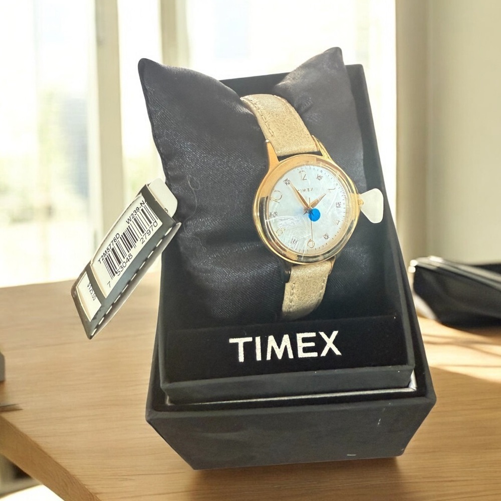 Timex Gold and White Watch